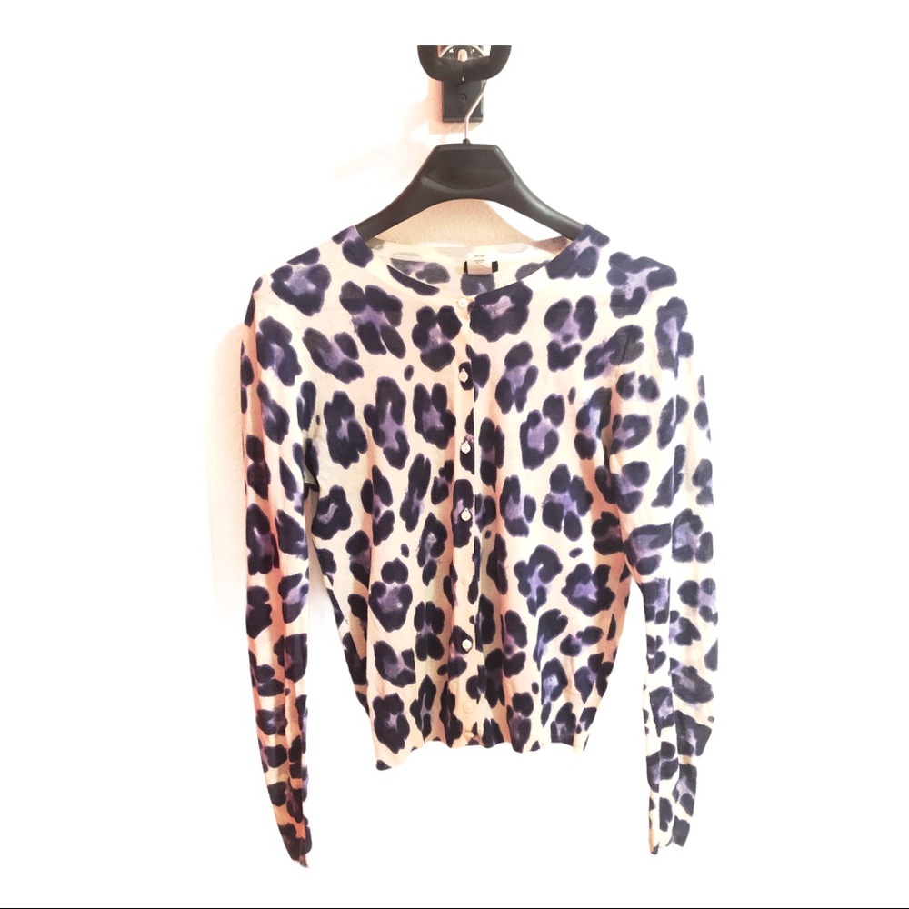 J crew Leopard Print Cardigan